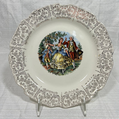 Vintage Sabin Warranted 22k Gold Chantilly Luncheon Plate #2 - some wear and crazing