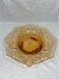 Amber Etched Glass Console Bowl