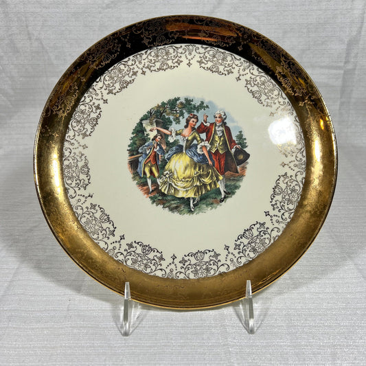 Vintage Sabin Warranted 22k Gold Chantilly Plate #2