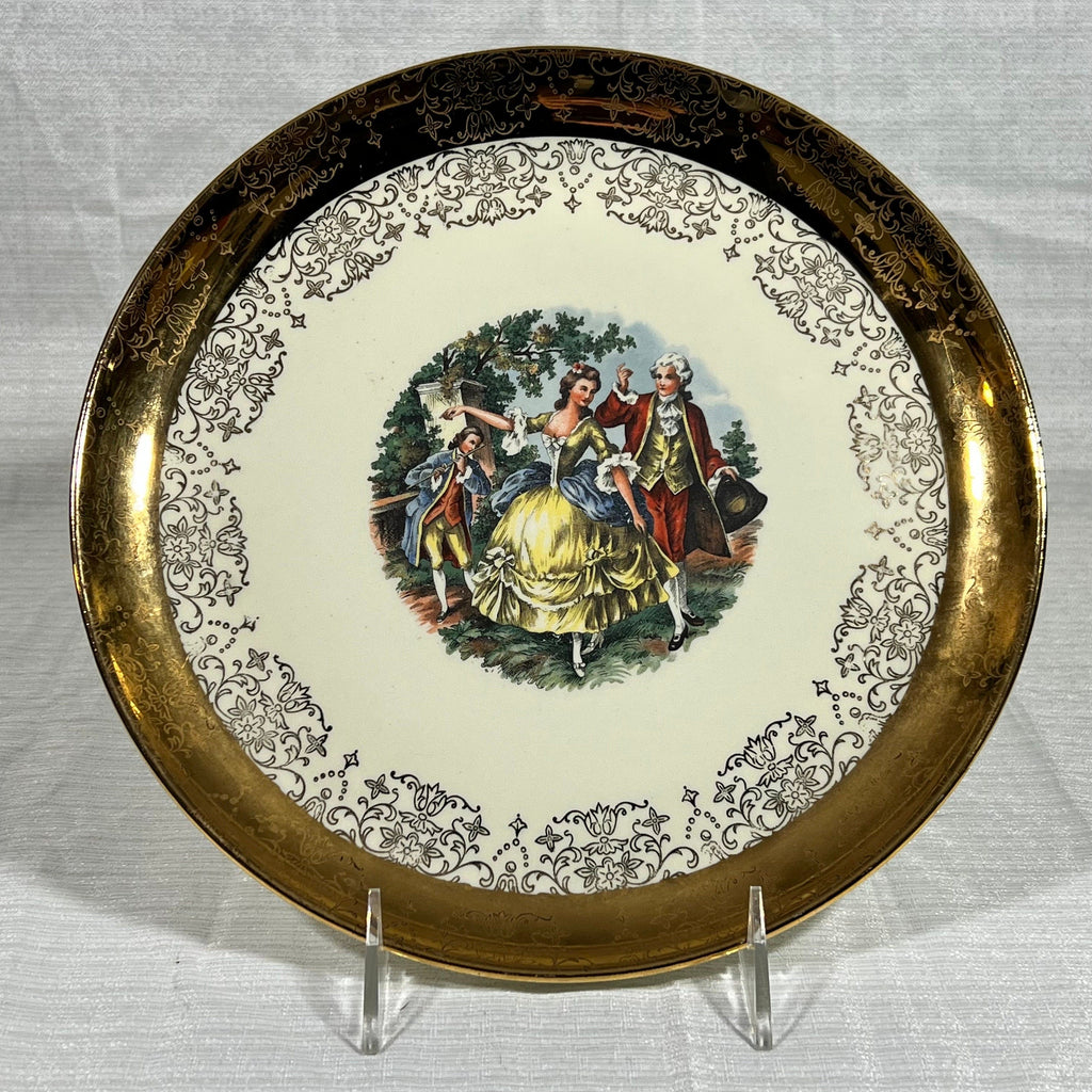 Vintage Sabin Warranted 22k Gold Chantilly Plate #2