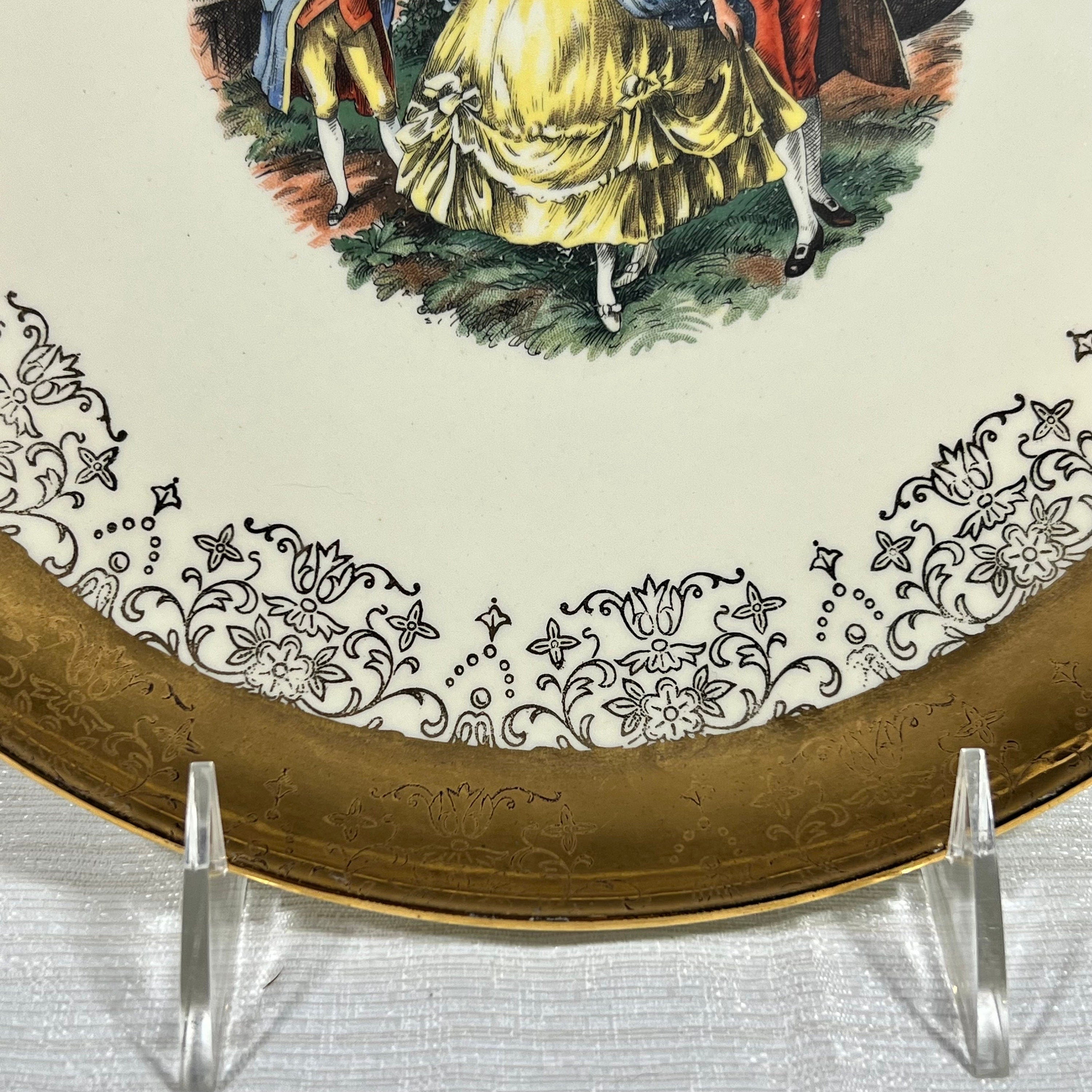 Vintage Sabin Warranted 22k Gold Chantilly Plate #2