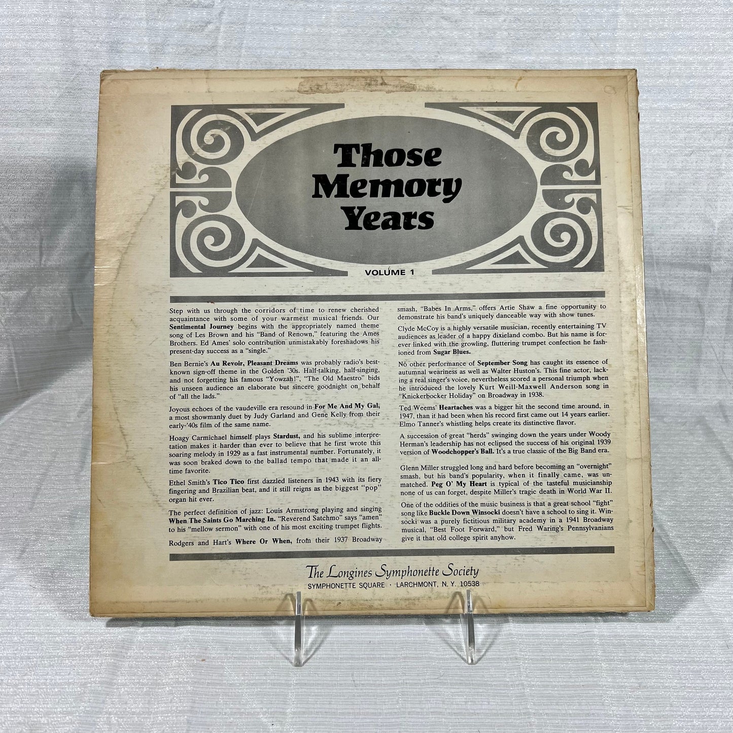 Those Memory Years Volume 1 Record