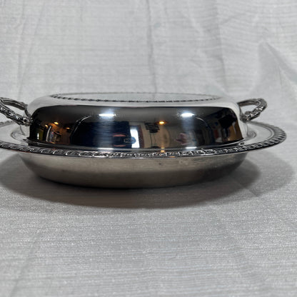 English Silver Manufacturing Corp. Silver Plated Oval Dish with Lid