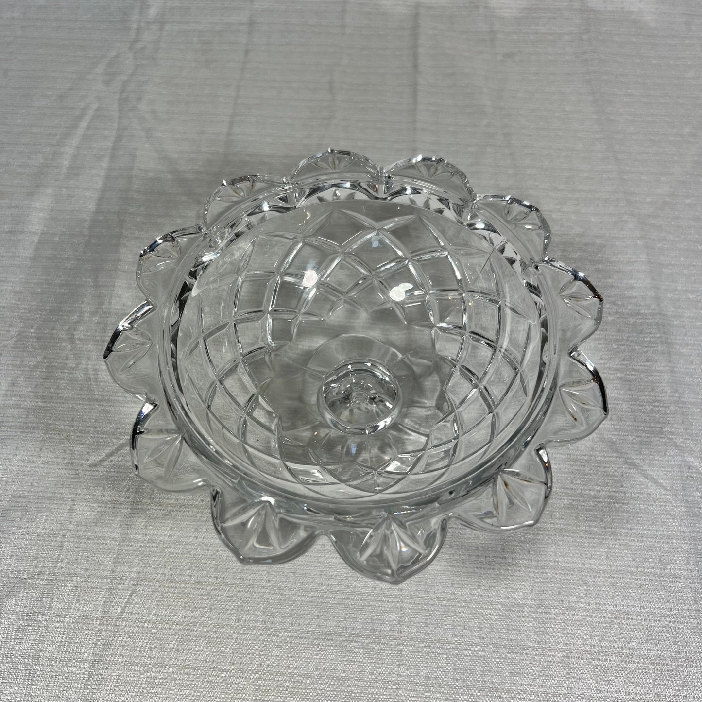 Vintage Polonia Crystal Pedestal Compote/Candy Bowl