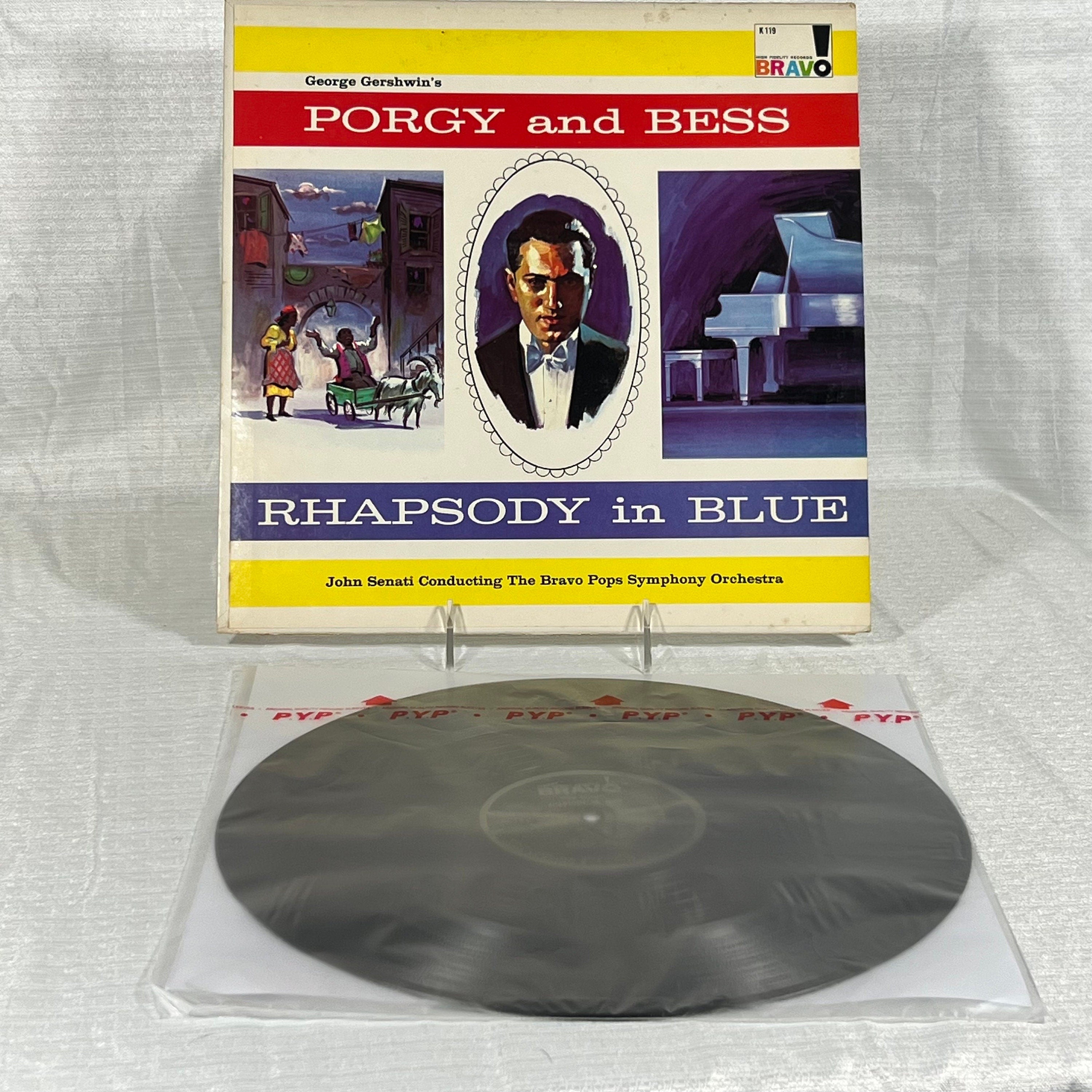 Bravo! George Gershwin's Porgy and Bess Rhapsody in Blue Record - Vintage vinyl, record, album