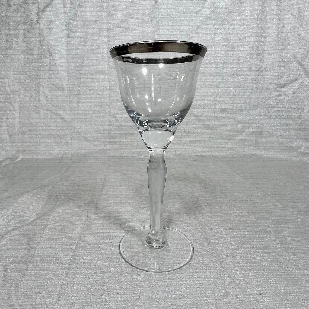 Vintage Silver Rimmed Sherry Glass