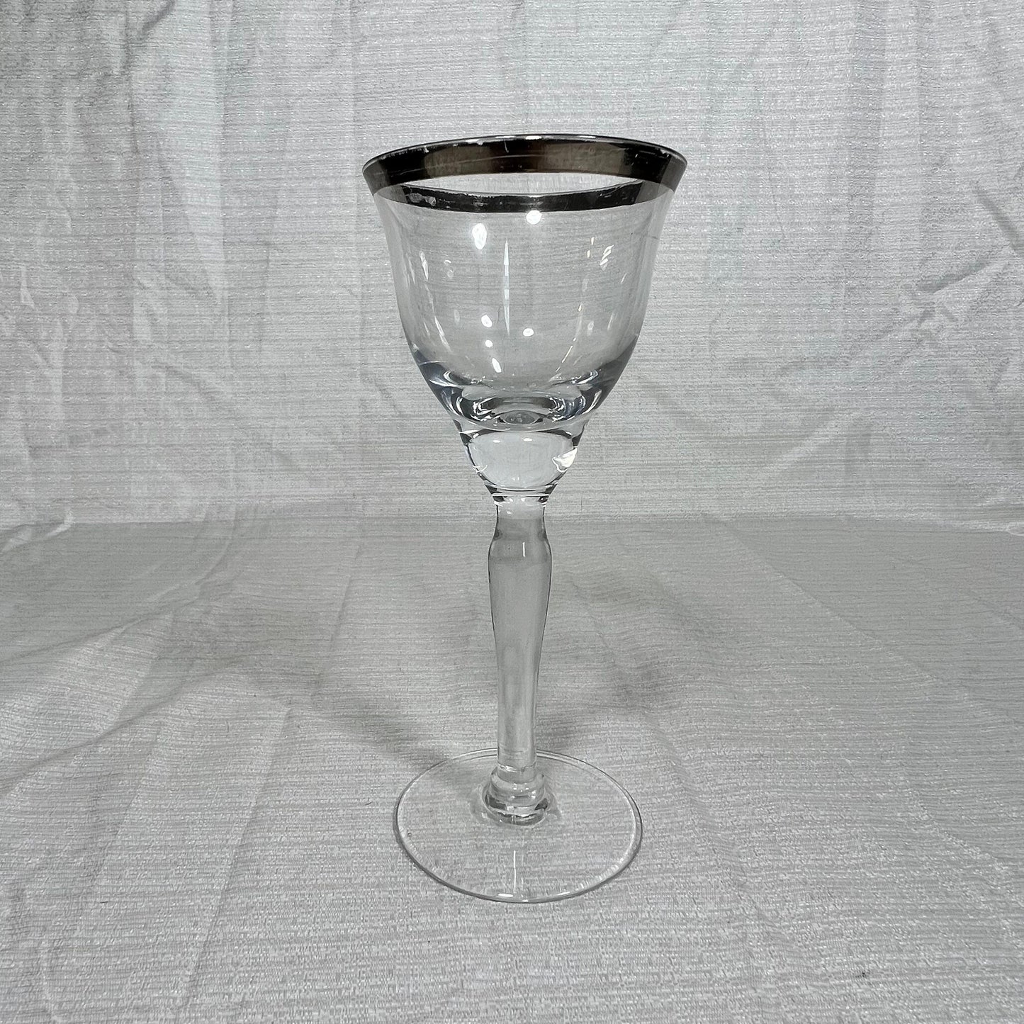 Vintage Silver Rimmed Sherry Glass