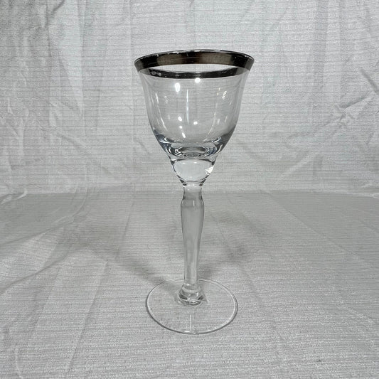 Vintage Silver Rimmed Sherry Glass