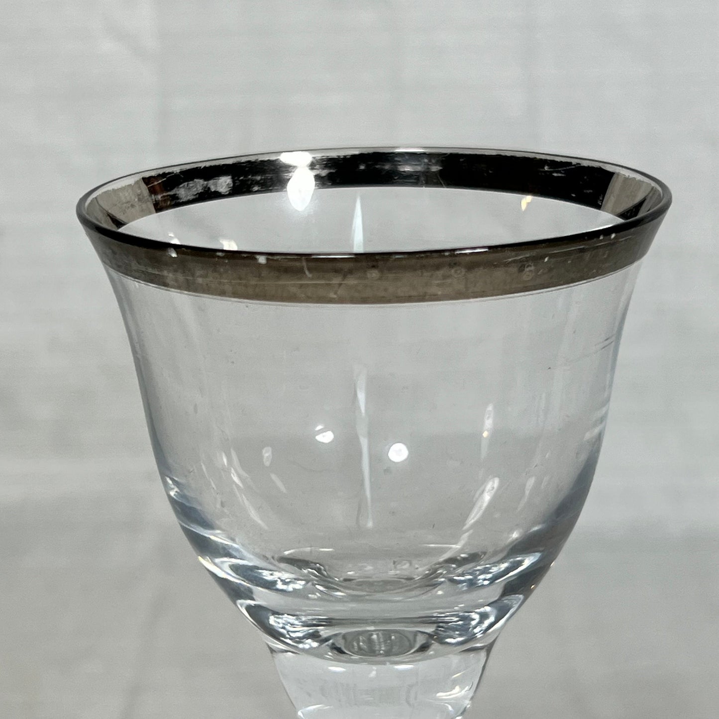 Vintage Silver Rimmed Sherry Glass