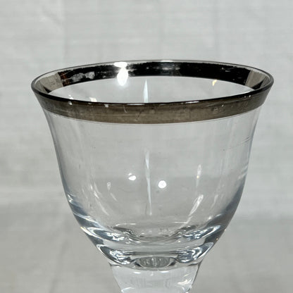 Vintage Silver Rimmed Sherry Glass