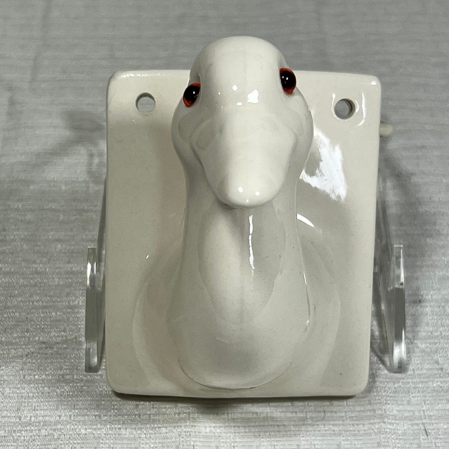 Vintage Ceramic Duck/Goose Wall Hanging Hook Made in Japan