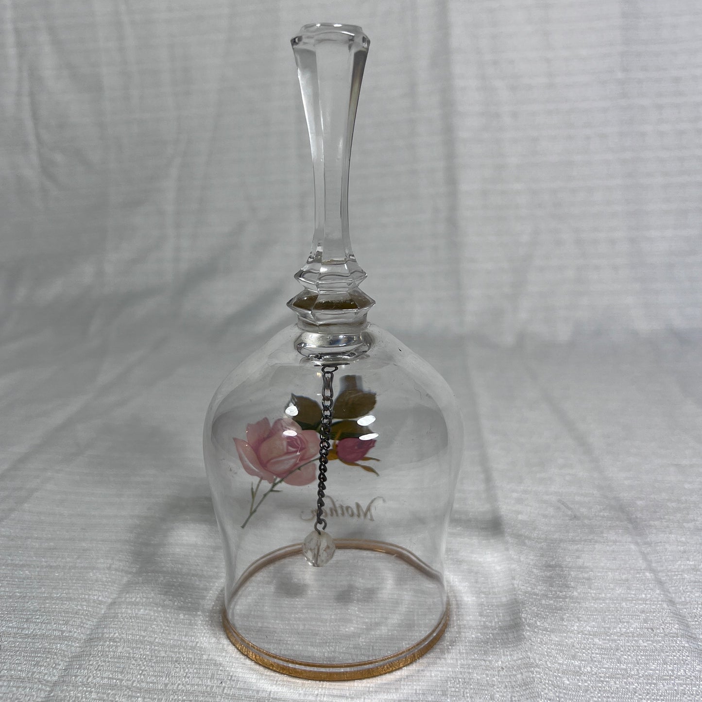 Vintage Mother Floral Glass Bell