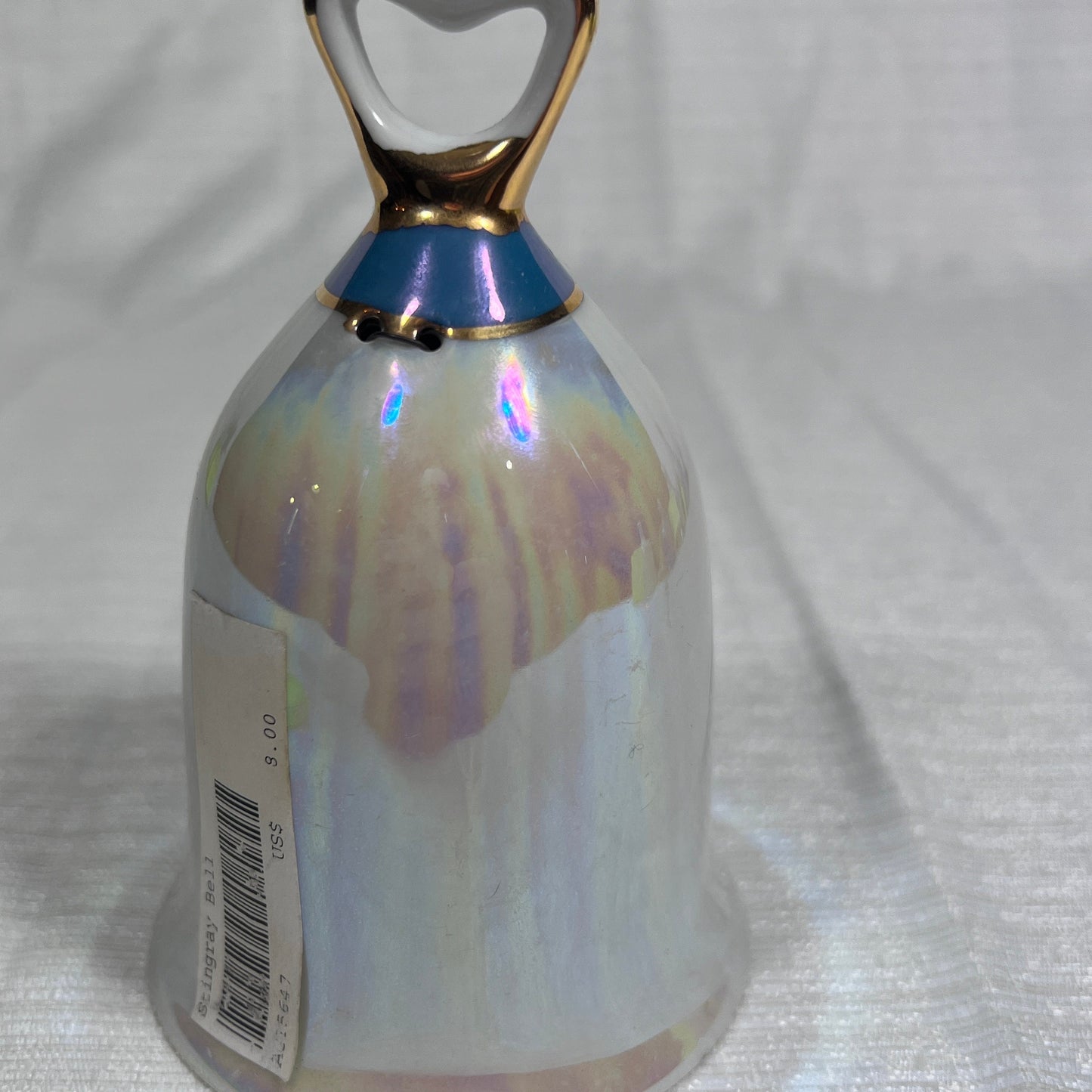 Vintage Iridescent Ceramic Stingray Cayman Islands Bell