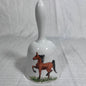 Ultra RARE Vintage Handpainted by E Sennholz Horse Ceramic Bell