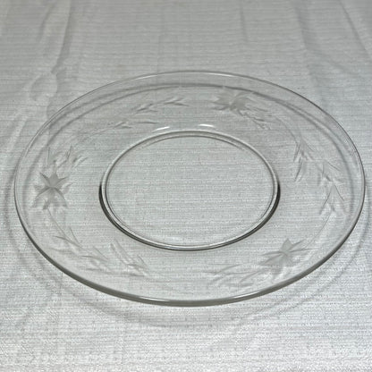 Vintage Etched Glass Salad Plate