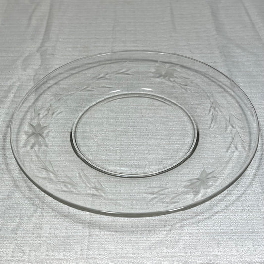 Vintage Etched Glass Salad Plate