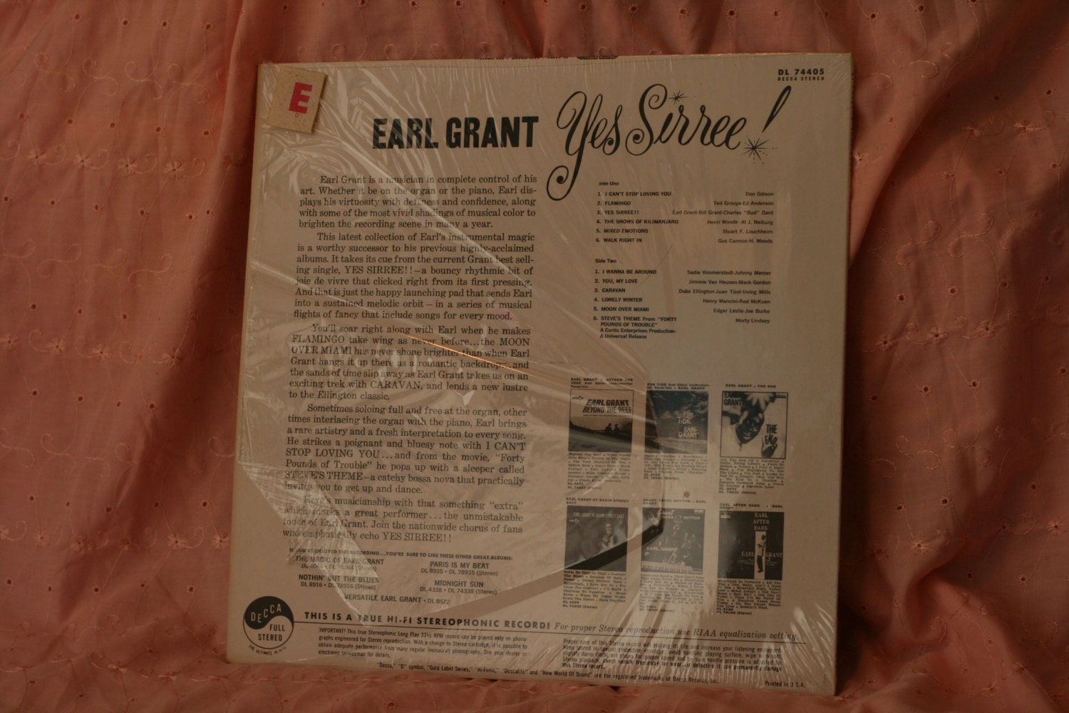 Earl Grant - Yes Sirree! 1963 Vintage Vinyl, Record, Album, LP