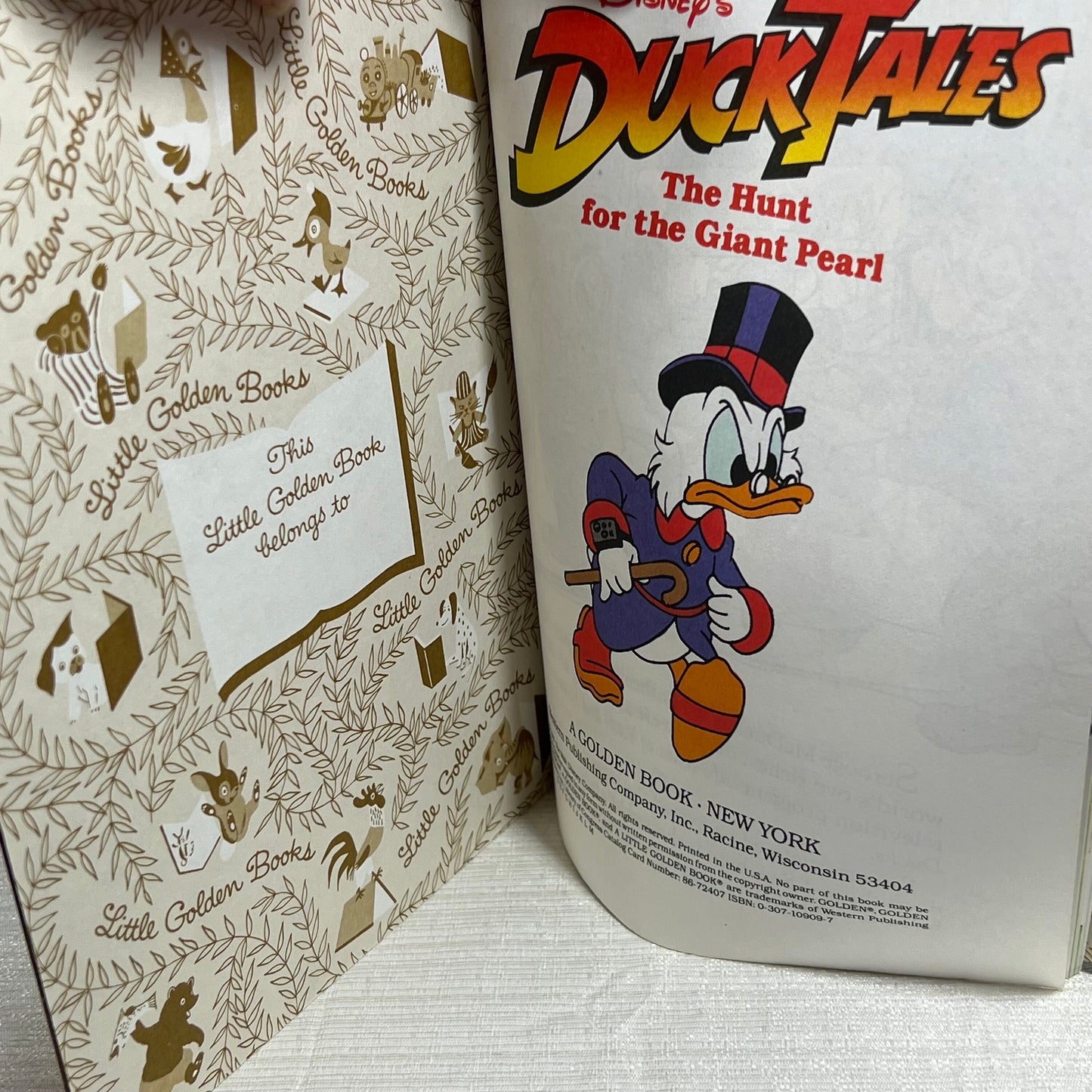 a Little Golden Book Disney's DuckTales The Hunt for the Giant Pearl