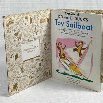 a Little Golden Book Walt Disney's Donald Duck's Toy Sailboat