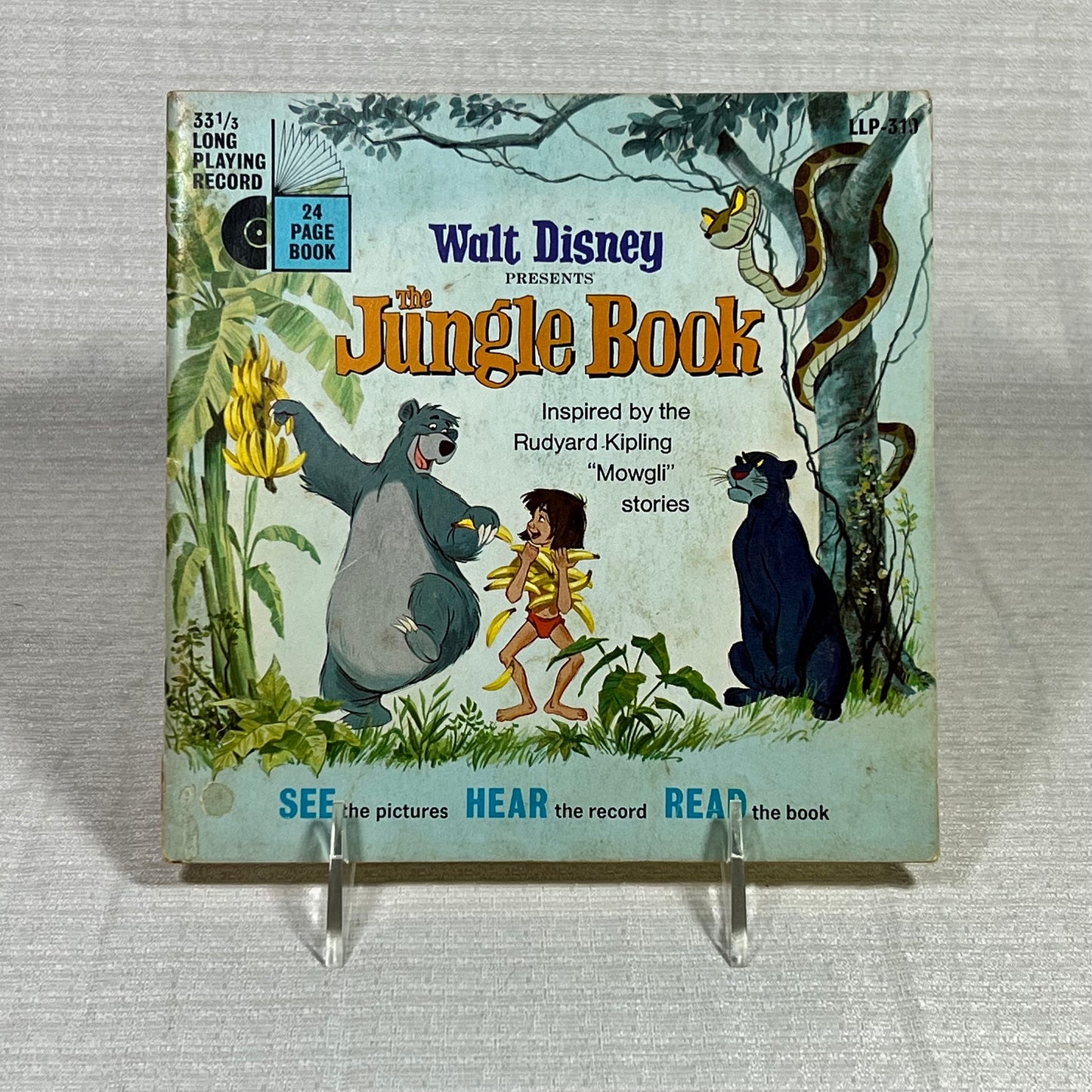 Walt Disney Presents The Jungle Book See Hear Read Record and Book - BOOK ONLY, no record