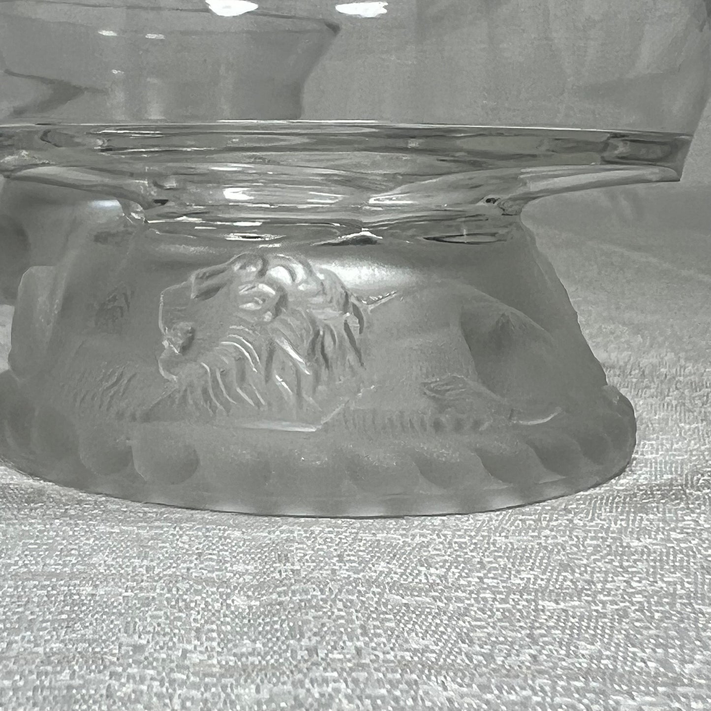 Vintage Gillinder & Sons Frosted Lion Dessert/Ice Cream Dishes - set of 2