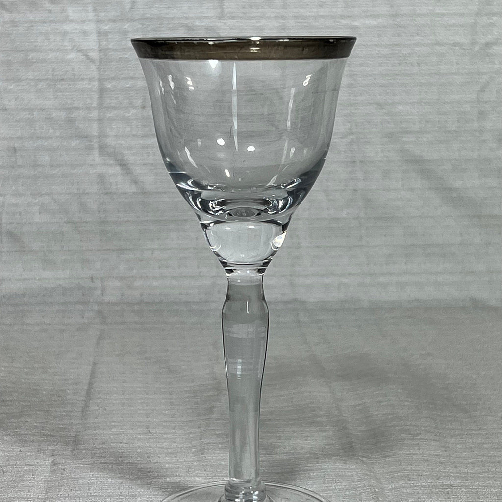 Vintage Silver Rimmed Sherry Glass