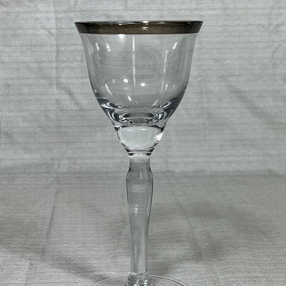Vintage Silver Rimmed Sherry Glass