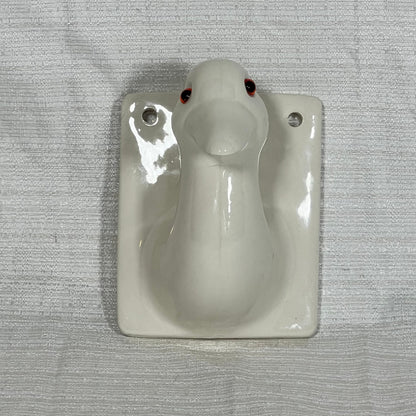 Vintage Ceramic Duck/Goose Wall Hanging Hook Made in Japan