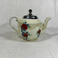 Royal Rochester Hand Decorated Royalite Fraunfelter China Iridescent Floral Tea Pot with Tea Ball