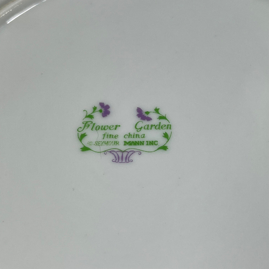 MCM Seymour Mann Flower Garden China Cup and Snack Plate set of 4
