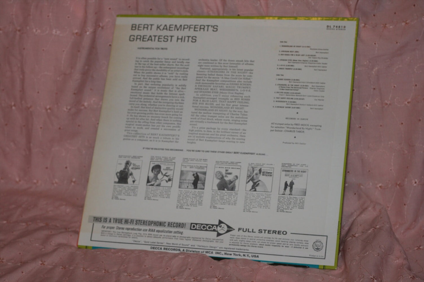 Bert Kaempfert And His Orchestra - Bert Kaempfert's Greatest Hits, Vinyl, LP, Record, Album