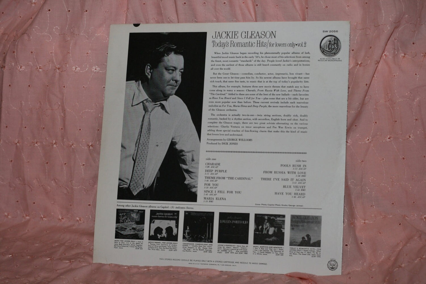 Jackie Gleason - Today's Romantic Hits - For Lovers Only - Vol 2, Record, Album, LP, Vinyl