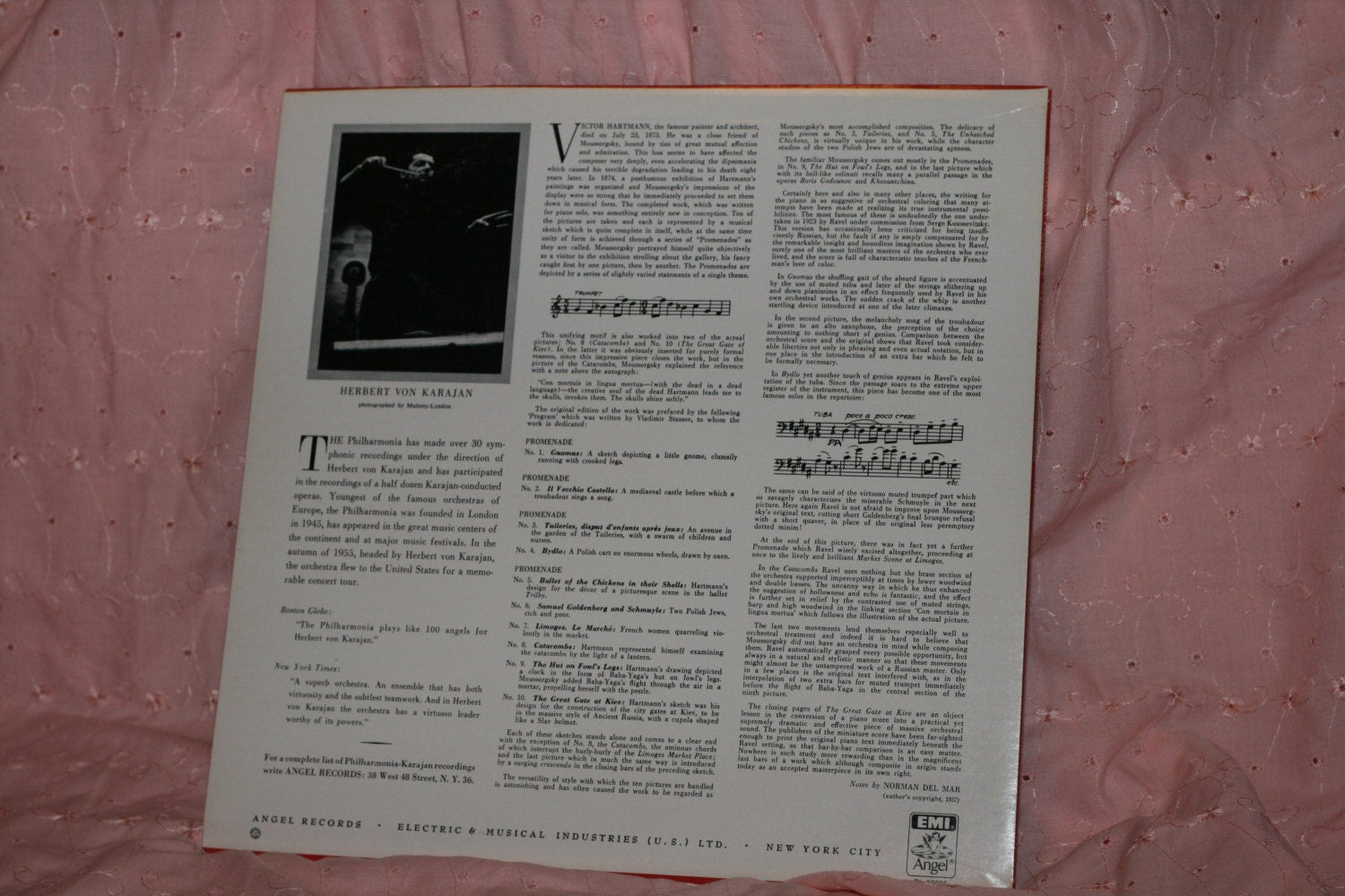 Moussorgsky - Ravel / Herbert Von Karajan, Philharmonia Orchestra - Pictures At An Exhibition, Record, Album, Vinyl, LP