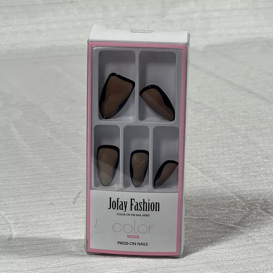 Jofay Fashion Press On Nails 24 PCs New In Box Pink