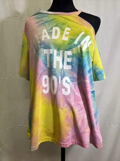 SHEIN made in the 90s shirt xl Cold Shoulder