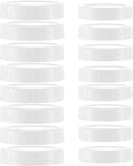 Staruby Plastic 8 Regular Mouth Lids and 8 Wide Mouth Lids for Mason Jars, White