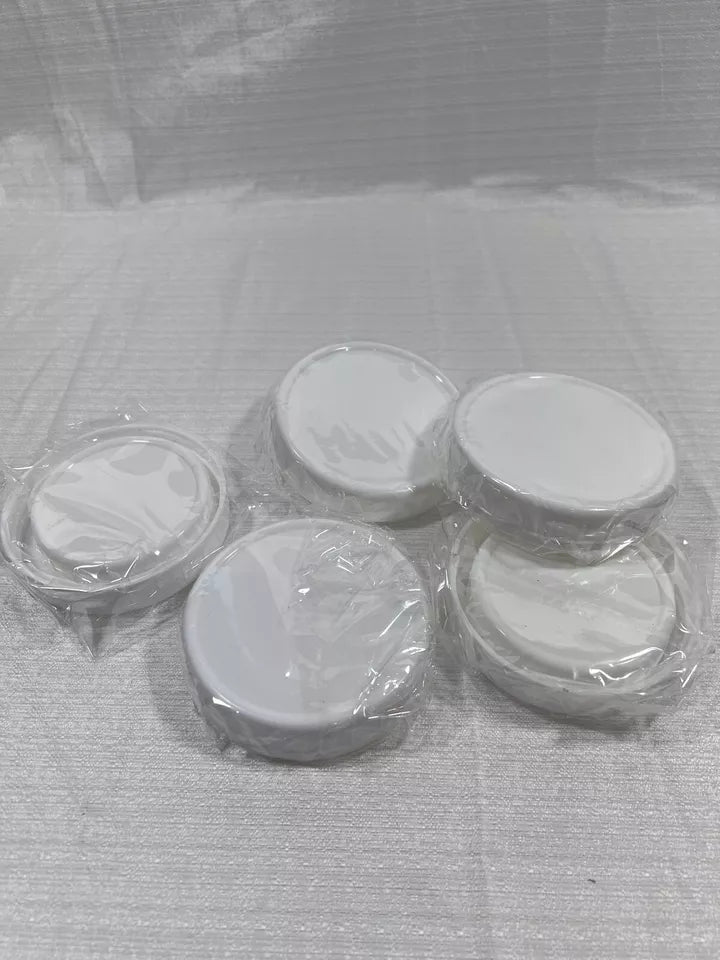 Staruby Plastic 8 Regular Mouth Lids and 8 Wide Mouth Lids for Mason Jars, White