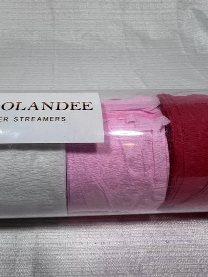 Nicrolandee Paper Streamers Pink and Red