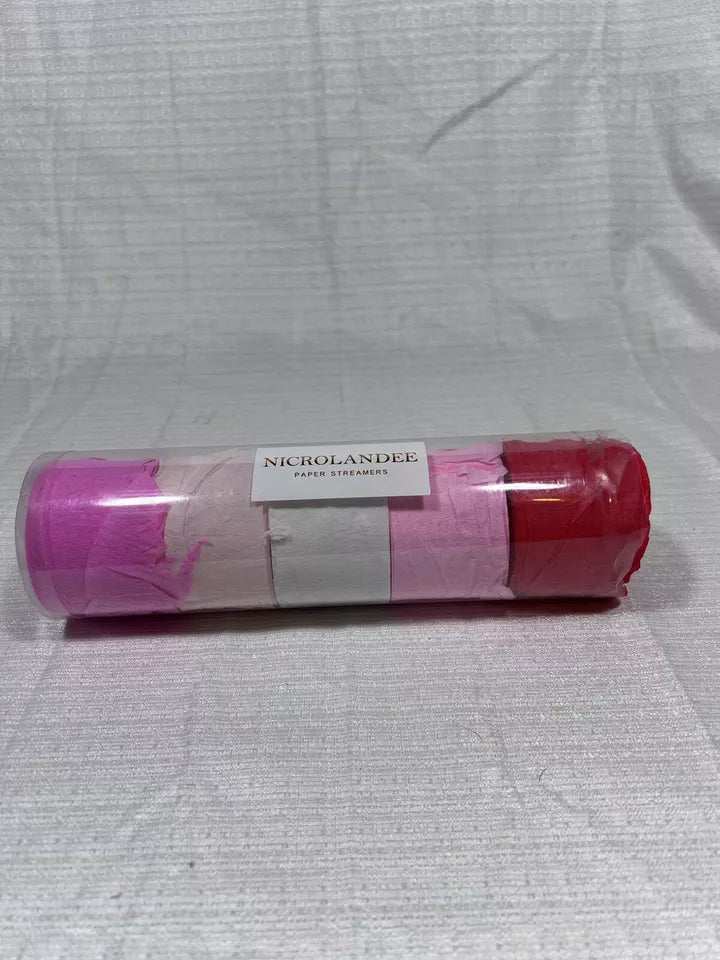 Nicrolandee Paper Streamers Pink and Red