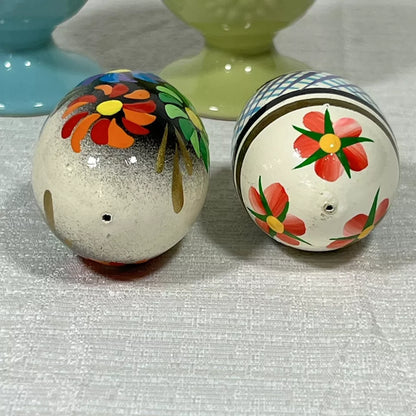 Lot Of 2 Polish Hand Painted Wooden Easter Eggs