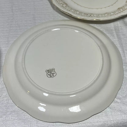 Stetson 22K Gold American Beauty Dinner Plate set of 7 - wear and crazing