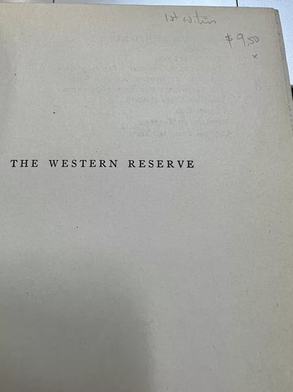 The Western Reserve-Harlan Hatcher 1949 Hard Cover First Edition-Bobbs Merrill