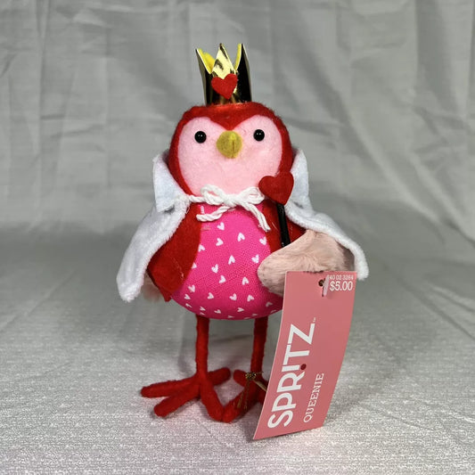 Target Spritz Featherly Friends Bird Queenie 2024 Felt Figurine Valentine's Day