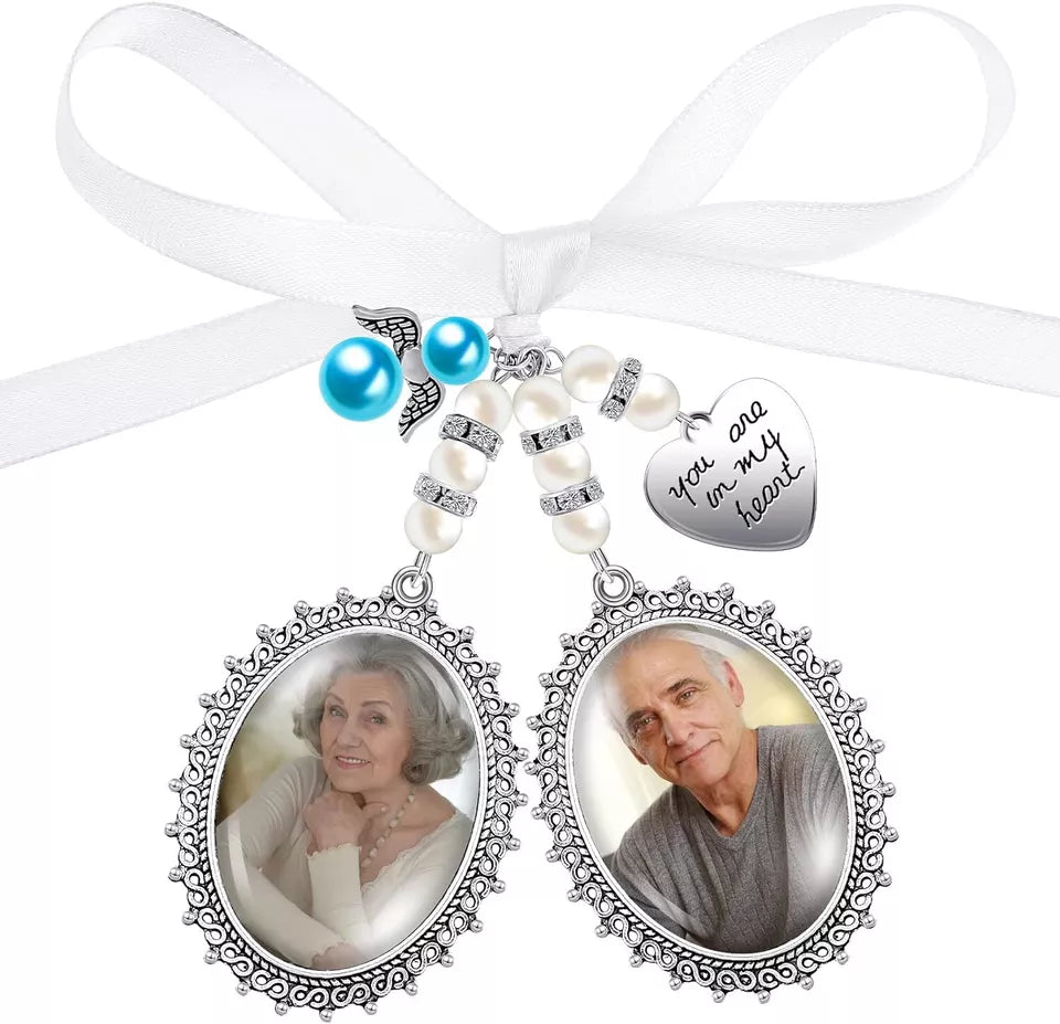 Hicarer Wedding Bouquet Photo Charm You Are Always in My Heart