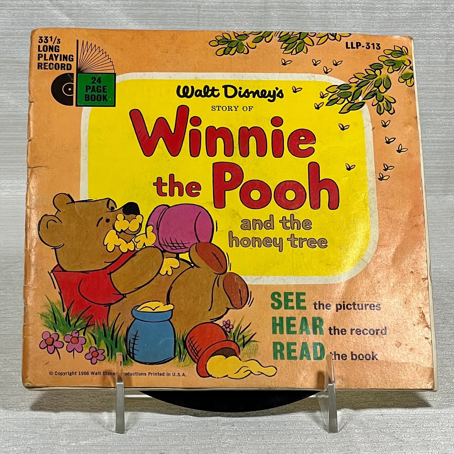 Walt Disney's Story of Winnie The Pooh and The Honey Tree Book and Record