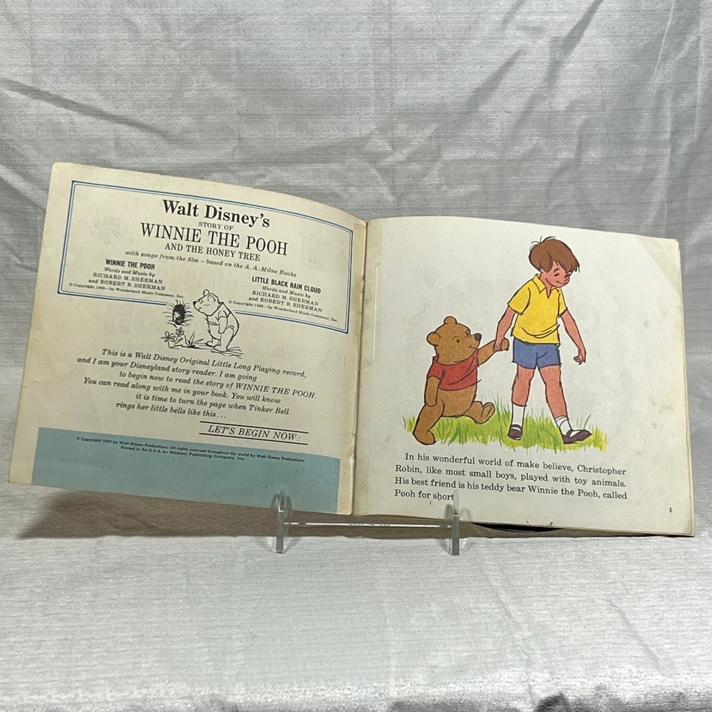 Walt Disney's Story of Winnie The Pooh and The Honey Tree Book and Record