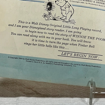 Walt Disney's Story of Winnie The Pooh and The Honey Tree Book and Record