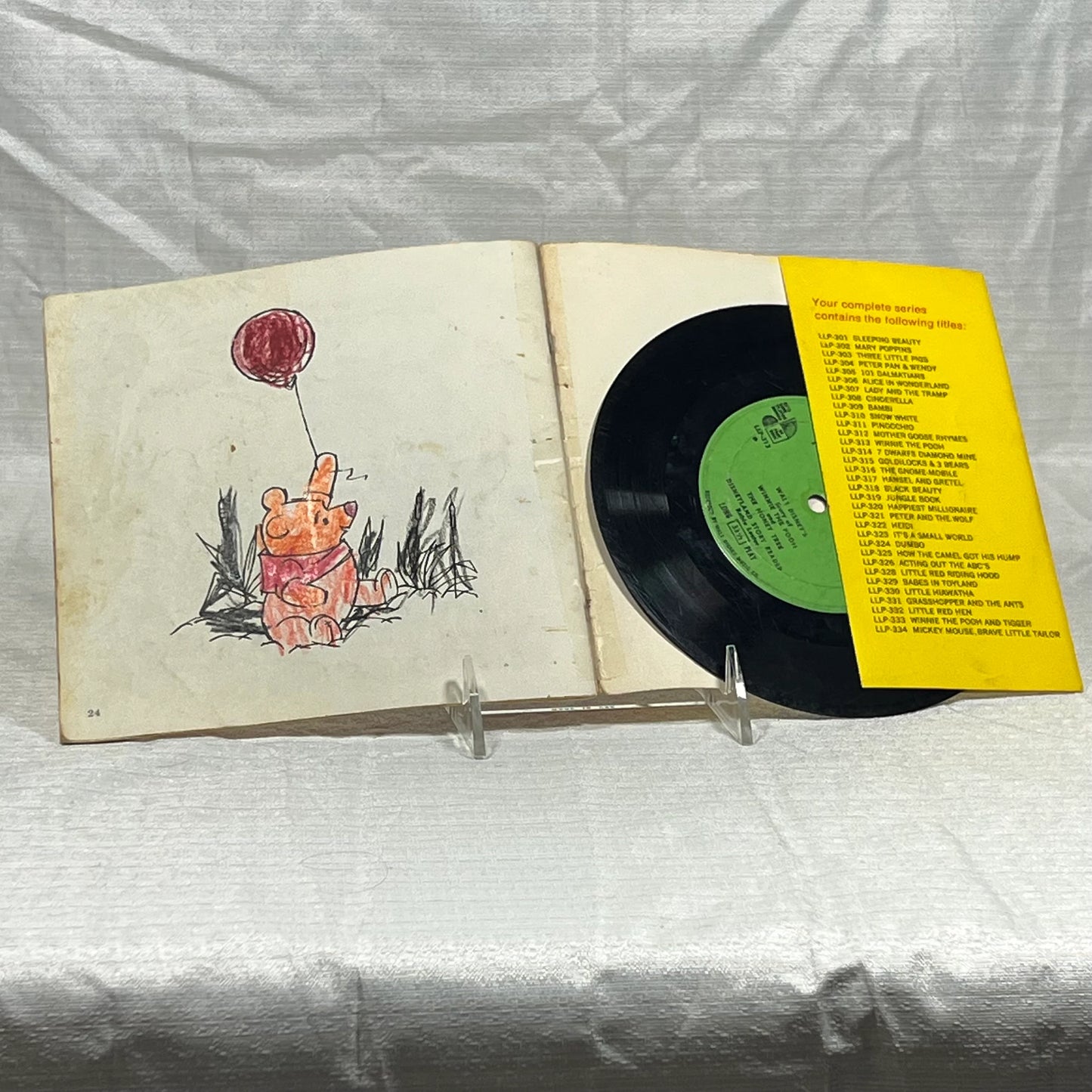 Walt Disney's Story of Winnie The Pooh and The Honey Tree Book and Record